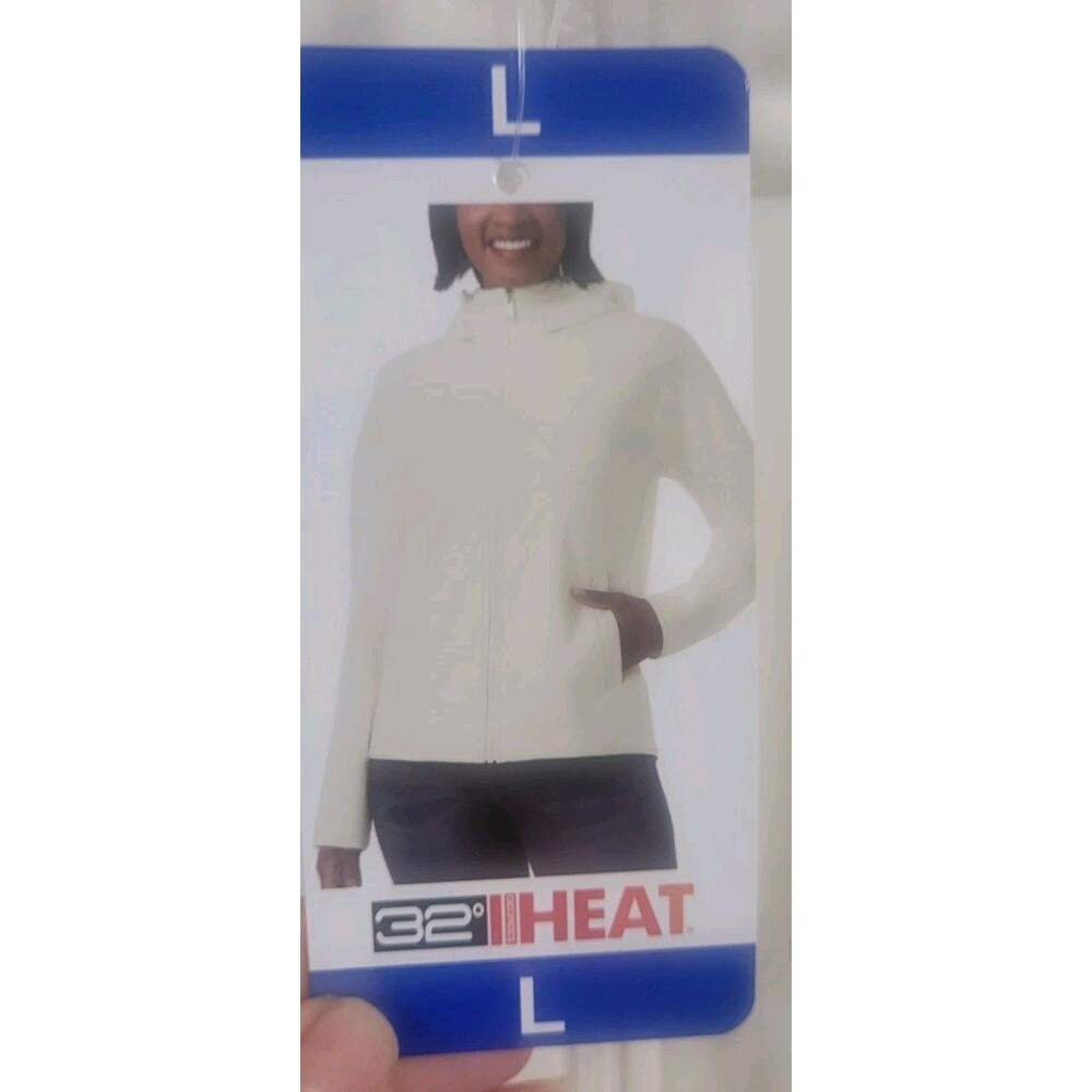32 Degrees Women's Softshell Jacket Coat White Cream Size Large Lightweight - Picture 3 of 6